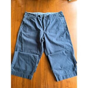 J.Crew Mens 33x30 Navy Blue Essex Pant Regular Fit Chino Cotton Trousers